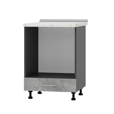 Кухонный модуль Оптима Под Духовку Низ Н85-600 Антрацит, Бетон